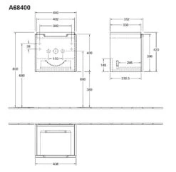 Villeroy & Boch Subway 2.0 - Wastafelkast, 440x420x352 Mm, 1 La, Glossy Grey A68400FP -Villeroy & Boch 0108f60ee8c43ddf58918d5d 1