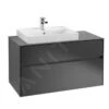 Villeroy & Boch Collaro - Wastafelkast, 1000x548x500 Mm, 2 Laden, Mat Zwart C01700PD