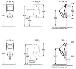Villeroy & Boch Venticello - Urinoir, 285x545x315 Mm, DirectFlush, Alpine Wit 5504R101 -Villeroy & Boch 01e64b3fdfa0b2b446680b4b