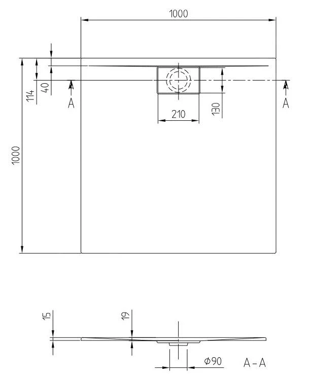 Villeroy & Boch Architectura - Douchebak, 1000x1000 Mm, VilboGrip, Alpine Wit UDA1010ARA115GV-01 4 Villeroy & Boch Architectura - Douchebak, 1000x1000 Mm, VilboGrip, Alpine Wit UDA1010ARA115GV-01 - Afbeelding 2