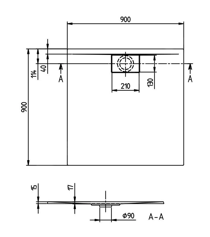 Villeroy & Boch Architectura - Douchebak, 900x900 Mm, VilboGrip, Alpine Wit UDA9090ARA115GV-01 4 Villeroy & Boch Architectura - Douchebak, 900x900 Mm, VilboGrip, Alpine Wit UDA9090ARA115GV-01 - Afbeelding 2