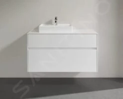 Villeroy & Boch Collaro - Wastafelonderkast, 1000x548x500 Mm, 2 Laden, Glossy White C01700DH -Villeroy & Boch 1335e7d7caf2ee3645d70253