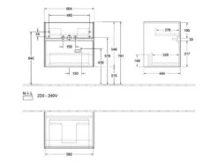 Villeroy & Boch Collaro - Wastafelonderkast, 604x546x444 Mm, 2 Laden, Glossy White C00900DH -Villeroy & Boch 172546bd654f3ddfeefdaeea