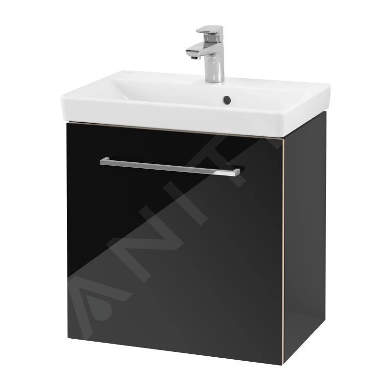 Villeroy & Boch Avento - Wastafelkast, 530x514x352 Mm, 1 Deur, Crystal Black A88801B3 3 Villeroy & Boch Avento - Wastafelkast, 530x514x352 Mm, 1 Deur, Crystal Black A88801B3