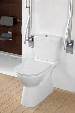 Villeroy & Boch ViCare - Staande Toiletpot Voor Mensen Met Beperkte Bewegingsmogelijkheden, Vario Afvoer, DirectFlush, CeramicPlus, Alpine Wit 4620R0R1 -Villeroy & Boch 268722252421b38a14ea3142