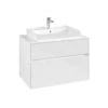 Villeroy & Boch Collaro - Wastafelonderkast, 800x548x500 Mm, 2 Laden, Glossy White C08000DH -Villeroy & Boch 288301b95d3d5bd9bb21a555