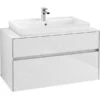 Villeroy & Boch Collaro - Wastafelonderkast, 1000x548x500 Mm, 2 Laden, Glossy White C02000DH -Villeroy & Boch 2f972475dc5034851752a5a9