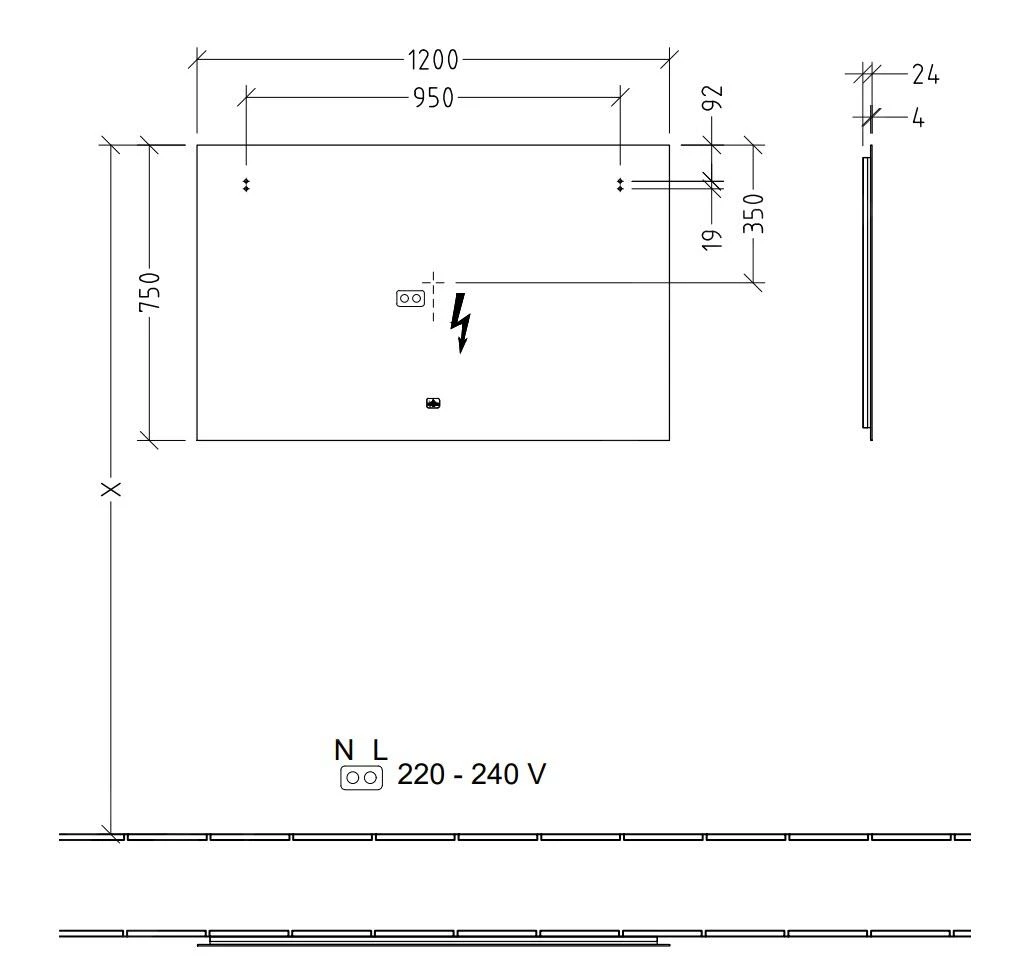 Villeroy & Boch More To See Lite - Spiegel Met LED-verlichting, 1200x750x24 Mm A4591200 4 Villeroy & Boch More To See Lite - Spiegel Met LED-verlichting, 1200x750x24 Mm A4591200 - Afbeelding 2
