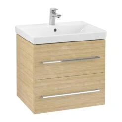 Villeroy & Boch Avento - Wastafelkast, 580x514x452 Mm, 2 Laden, Nordic Oak A88900VJ