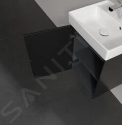 Villeroy & Boch Collaro - Wastafelkast, 410x546x344 Mm, 1 Deur, Scharnieren Links, Mat Zwart C00500PD -Villeroy & Boch 40d7d1dbdf07c0914a9b5f3b