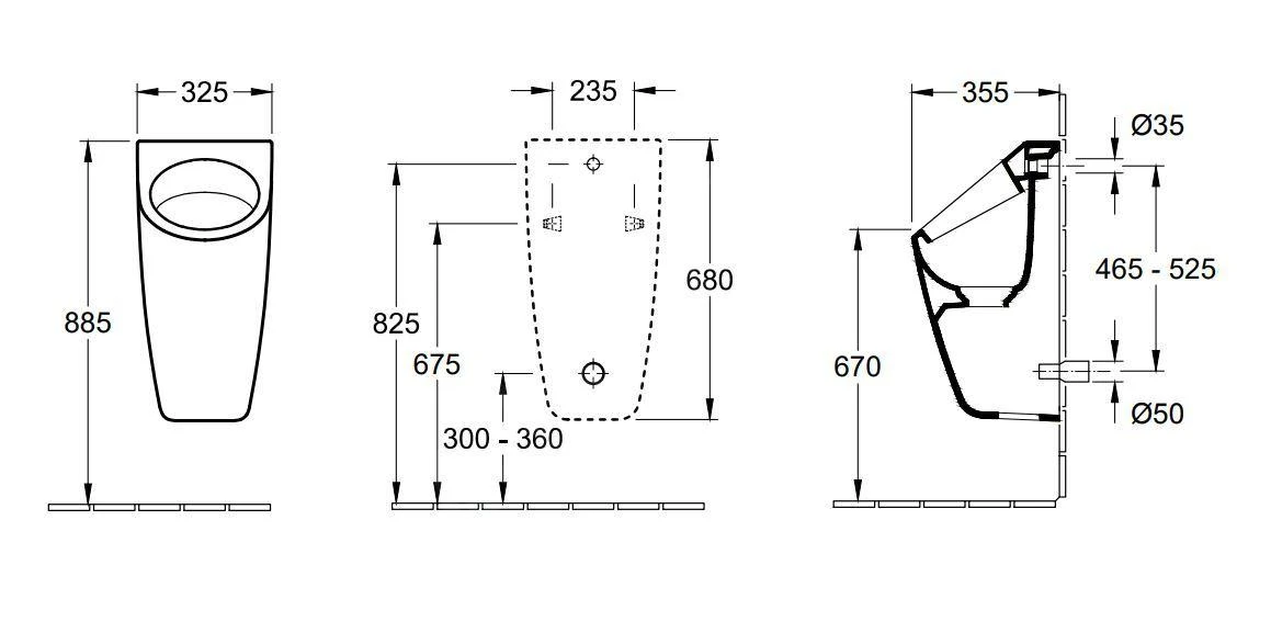 Villeroy & Boch Architectura - Afzuigurinoir, Met Achterinlaat, Met Richtobject, Alpine Wit 55860501 4 Villeroy & Boch Architectura - Afzuigurinoir, Met Achterinlaat, Met Richtobject, Alpine Wit 55860501 - Afbeelding 2
