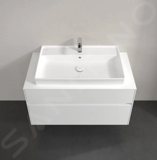Villeroy & Boch Collaro - Wastafelonderkast, 1000x548x500 Mm, 2 Laden, Glossy White C02000DH 8 Villeroy & Boch Collaro - Wastafelonderkast, 1000x548x500 Mm, 2 Laden, Glossy White C02000DH - Afbeelding 6