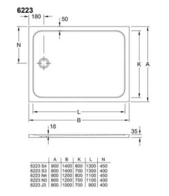 Villeroy & Boch Lifetime Plus - Douchebak, 800x1000 Mm, Anti-slip, Alpine Wit 6223J301 -Villeroy & Boch 513ff892ec19861c86a9177c 1