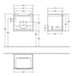 Villeroy & Boch Subway 2.0 - Wastafelkast, 485x420x379 Mm, 1 La, Mat Wit A68500MS -Villeroy & Boch 53078c19242b9f8c131c64f6