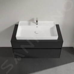 Villeroy & Boch Collaro - Wastafelkast, 1000x548x500 Mm, 2 Laden, Mat Zwart C02000PD -Villeroy & Boch 574918b417bb2b20041e7b46