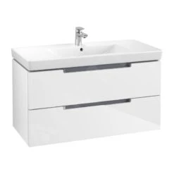 Villeroy & Boch Subway 2.0 - Wastafelonderkast, 987x520x449 Mm, 2 Lades, Glossy White A69710DH