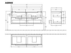 Villeroy & Boch Subway 2.0 - Wastafelkast, 1287x520x449 Mm, Glossy White A69900DH -Villeroy & Boch 650cbda610ad8107c69c3a7b 3