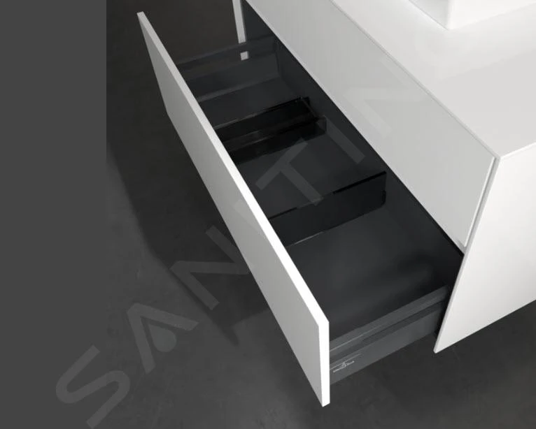 Villeroy & Boch Collaro - Wastafelonderkast, 1000x548x500 Mm, 2 Laden, Glossy White C02000DH 6 Villeroy & Boch Collaro - Wastafelonderkast, 1000x548x500 Mm, 2 Laden, Glossy White C02000DH - Afbeelding 4