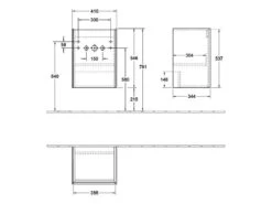 Villeroy & Boch Collaro - Wastafelonderkast, 410x546x344 Mm, 1 Deur, Scharnieren Rechts, Glossy White C00501DH -Villeroy & Boch 6eb4acbc351d2948657a939e 1