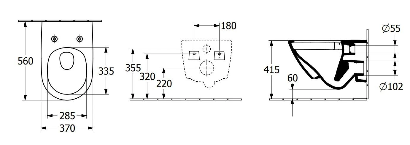 Villeroy & Boch Subway 3.0 - Hangend Toilet Met Wc-bril SoftClosing, TwistFlush, Alpine Wit 4670TS01 4 Villeroy & Boch Subway 3.0 - Hangend Toilet Met Wc-bril SoftClosing, TwistFlush, Alpine Wit 4670TS01 - Afbeelding 2