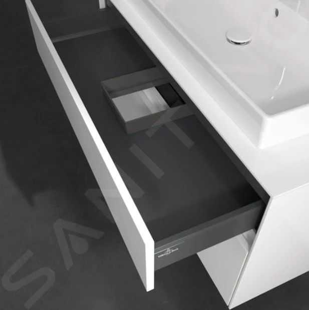 Villeroy & Boch Collaro - Wastafelonderkast, 1000x548x500 Mm, 2 Laden, Glossy White C02000DH 5 Villeroy & Boch Collaro - Wastafelonderkast, 1000x548x500 Mm, 2 Laden, Glossy White C02000DH - Afbeelding 3