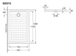 Villeroy & Boch O.novo - Douchebak, 800x1200 Mm, Alpine Wit 62221201 -Villeroy & Boch 84eda5f88e655267e9eca758