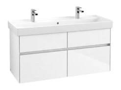 Villeroy & Boch Collaro - Wastafelonderkast, 1154x546x444 Mm, 4 Laden, Glossy White C01200DH
