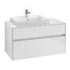Villeroy & Boch Collaro - Wastafelonderkast, 1000x548x500 Mm, 2 Laden, Glossy White C01700DH -Villeroy & Boch 86d461c7bc17a90854bf621d