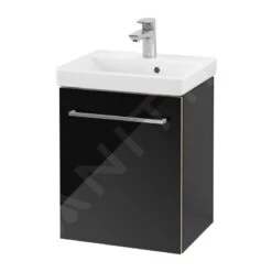 Villeroy & Boch Avento - Wastafelkast, 430x514x352 Mm, 1 Deur, Crystal Black A88701B3