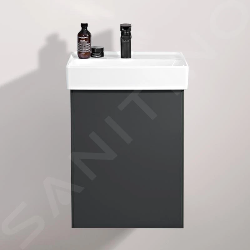 Villeroy & Boch Collaro - Wastafelkast, 410x546x344 Mm, 1 Deur, Scharnieren Rechts, Mat Zwart C00501PD 9 Villeroy & Boch Collaro - Wastafelkast, 410x546x344 Mm, 1 Deur, Scharnieren Rechts, Mat Zwart C00501PD - Afbeelding 7