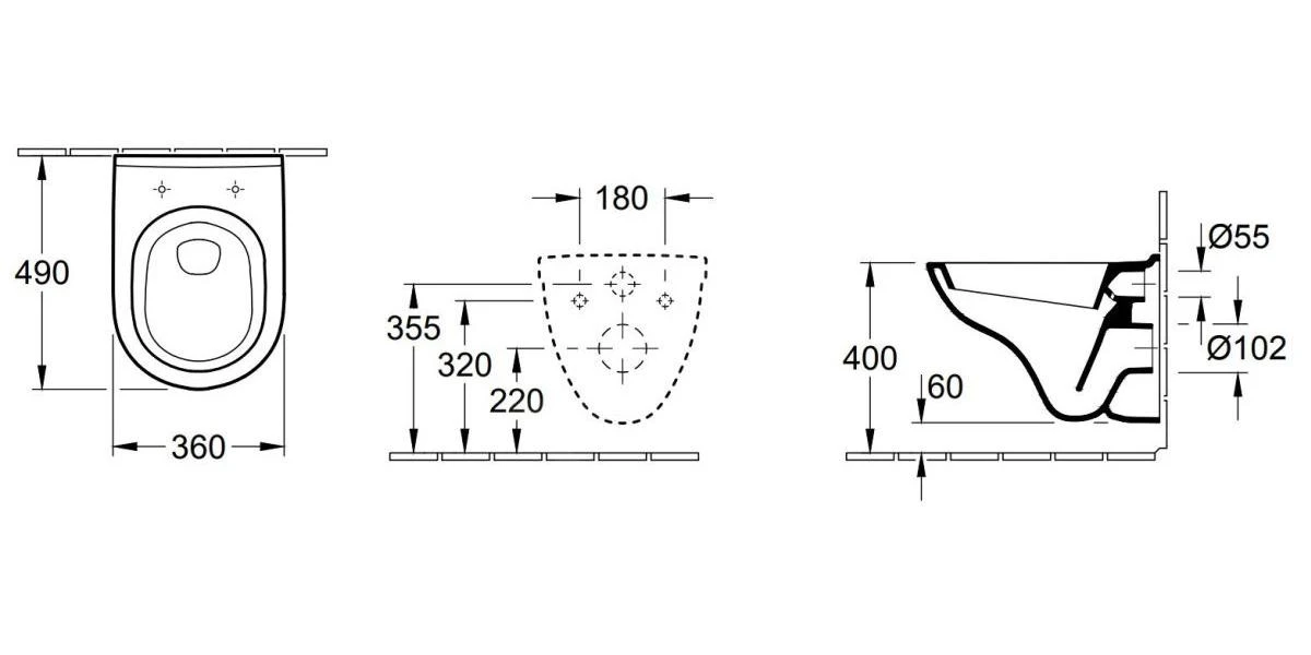 Villeroy & Boch O.novo - Compact Wandcloset, Alpine Wit 56881001 4 Villeroy & Boch O.novo - Compact Wandcloset, Alpine Wit 56881001 - Afbeelding 2