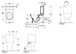 Villeroy & Boch O.novo - Staande Toiletpot, Vario Afvoer, Alpine Wit 56581001 -Villeroy & Boch a1984d4998d0b3e873ceea66