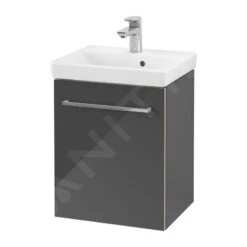 Villeroy & Boch Avento - Wastafelkast, 430x514x352 Mm, 1 Deur, Crystal Grey A88701B1