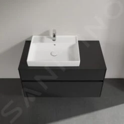 Villeroy & Boch Collaro - Wastafelkast, 1000x548x500 Mm, 2 Laden, Mat Zwart C01700PD -Villeroy & Boch aa266cd34b971bcd2d275ef7