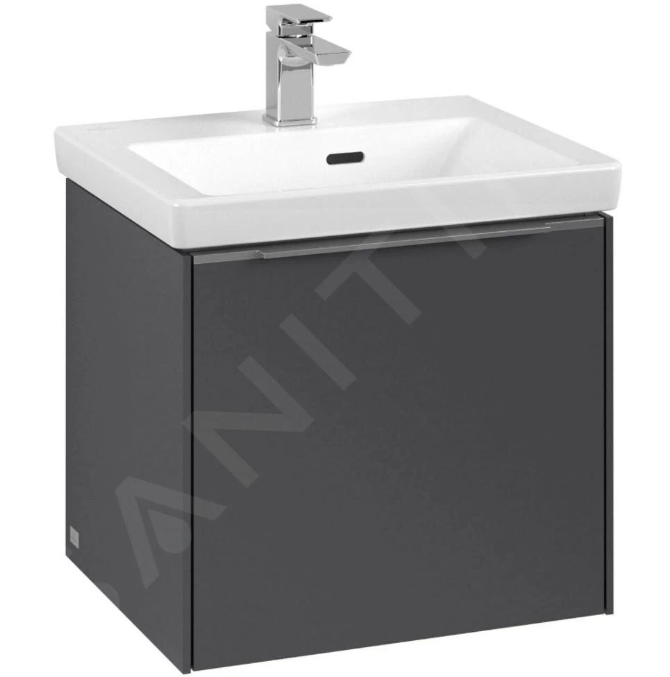 Villeroy & Boch Subway 3.0 - Wastafelonderkast, 473x429x408 Mm, 1 Lade, Grafiet C58000VR 3 Villeroy & Boch Subway 3.0 - Wastafelonderkast, 473x429x408 Mm, 1 Lade, Grafiet C58000VR
