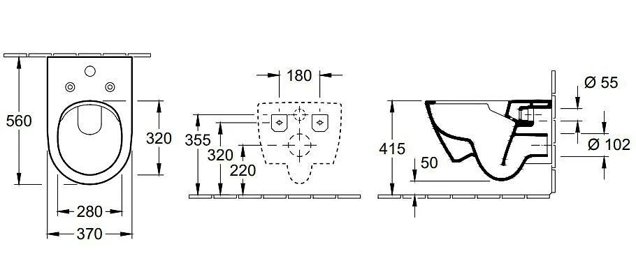 Villeroy & Boch Subway 2.0 - Wandcloset, Diepspoel, Aquareduct, DirectFlush, Met CeramicPlus, Alpine Wit 5614A1R1 4 Villeroy & Boch Subway 2.0 - Wandcloset, Diepspoel, Aquareduct, DirectFlush, Met CeramicPlus, Alpine Wit 5614A1R1 - Afbeelding 2