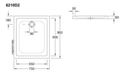 Villeroy & Boch O.novo Plus - Douchebak, 750x900 Mm, Anti-slip, Alpine Wit 6210D201 -Villeroy & Boch b8b10fd0fa8aba7b97fd155f