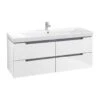 Villeroy & Boch Subway 2.0 - Wastafelonderkast, 1287x520x449 Mm, 4 Lades, Glossy White A69810DH -Villeroy & Boch bfe85b4f7f2b8dc04a50a646