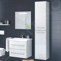 Villeroy & Boch Avento - Hoge Badkamerkast, 350x1760x372 Mm, 2 Deuren, Crystal White A89400B4 -Villeroy & Boch c2898880e0169e9c6244494d