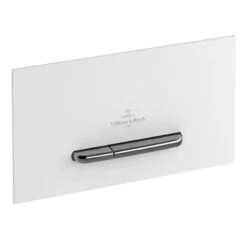 Villeroy & Boch ViConnect - WC-bedieningsplaat 300G, 2 Spoelvolumes, Glanzend Wit/geborsteld Rvs 922160RE