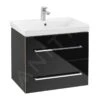 Villeroy & Boch Avento - Wastafelkast, 630x514x452 Mm, 2 Laden, Crystal Black A89000B3 -Villeroy & Boch cb97bf14670628e7eeacb570
