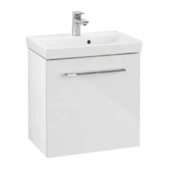 Villeroy & Boch Avento - Wastafelkast, 530x514x352 Mm, 1 Deur, Crystal White A88800B4