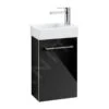 Villeroy & Boch Avento - Wastafelkast, 340x514x202 Mm, 1 Deur, Crystal Black A87601B3 -Villeroy & Boch e600e3288692cedad41efec5
