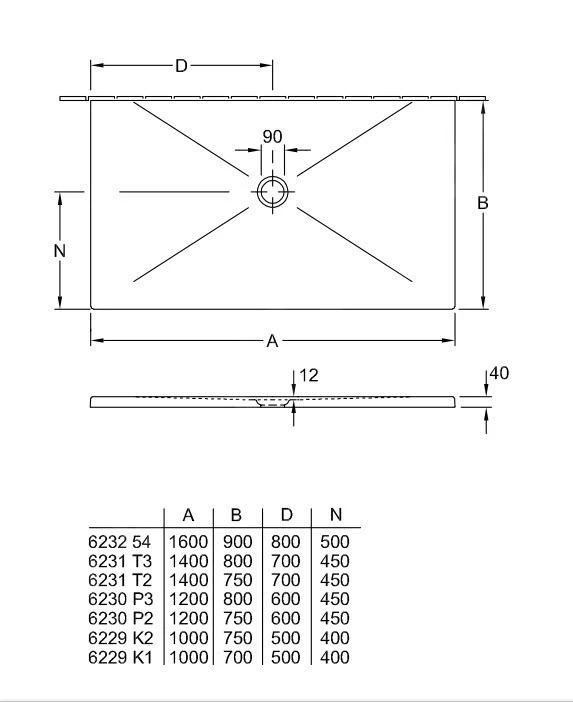 Villeroy & Boch Subway Infinity - Douchebak, 750x1000 Mm, Anti-slip, Ardoise 6229K2W9 4 Villeroy & Boch Subway Infinity - Douchebak, 750x1000 Mm, Anti-slip, Ardoise 6229K2W9 - Afbeelding 2