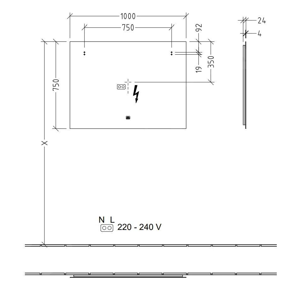 Villeroy & Boch More To See Lite - Spiegel Met LED-verlichting, 1000x750x24 Mm A4591000 4 Villeroy & Boch More To See Lite - Spiegel Met LED-verlichting, 1000x750x24 Mm A4591000 - Afbeelding 2