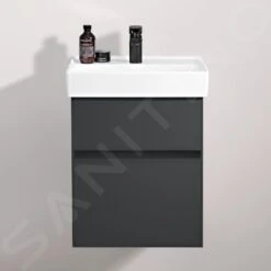 Villeroy & Boch Collaro - Wastafelkast, 460x546x374 Mm, 2 Laden, Mat Zwart C00600PD -Villeroy & Boch f97734e7fb3a72c00e12290c