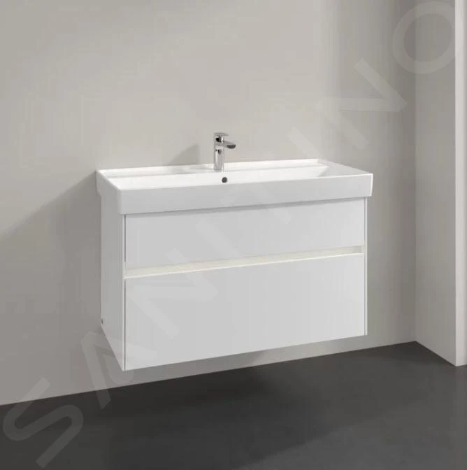 Villeroy & Boch Collaro - Wastafelonderkast, 954x546x444 Mm, 2 Laden, Glossy White C01100DH 5 Villeroy & Boch Collaro - Wastafelonderkast, 954x546x444 Mm, 2 Laden, Glossy White C01100DH - Afbeelding 3